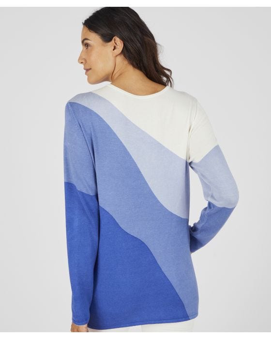 Damart Colourblock Fine Knit Jumper