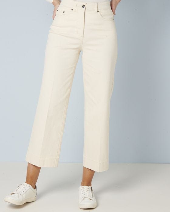 Damart Cotton Rich 7/8 Wide-Leg Jeans