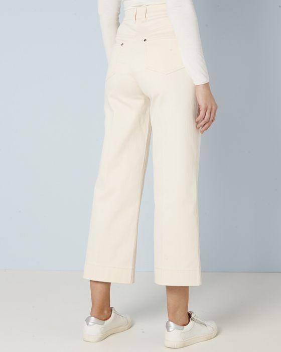 Damart Cotton Rich 7/8 Wide-Leg Jeans