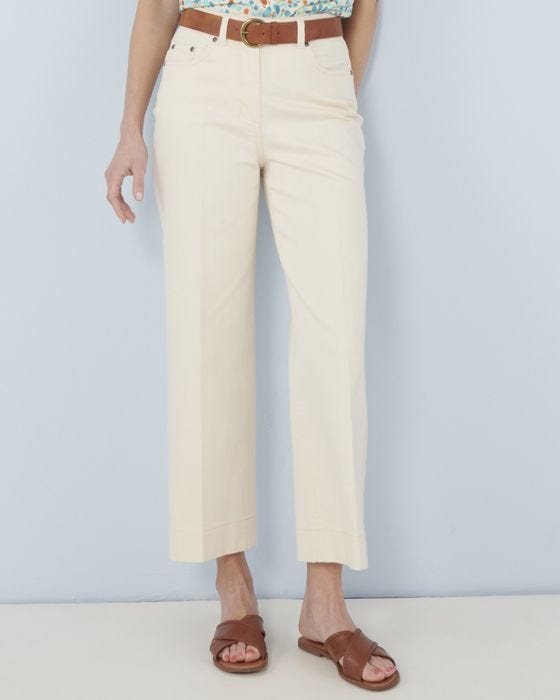 damart Cotton Rich 7/8 Wide-Leg Jeans