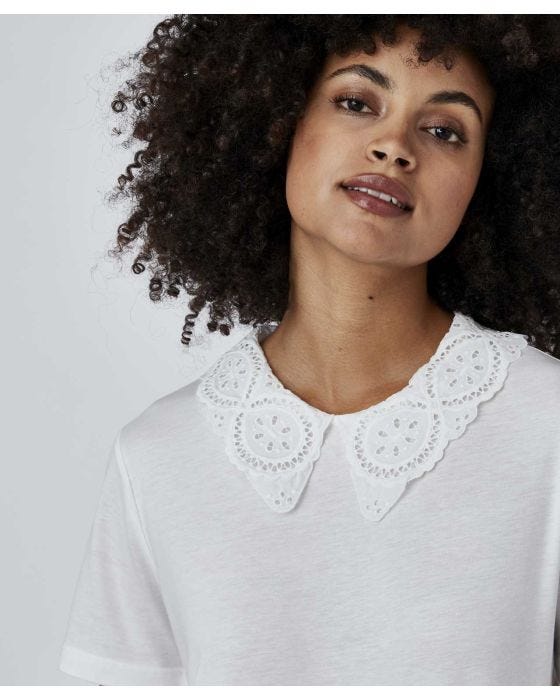 Damart Cotton Rich Collar Detail T-shirt