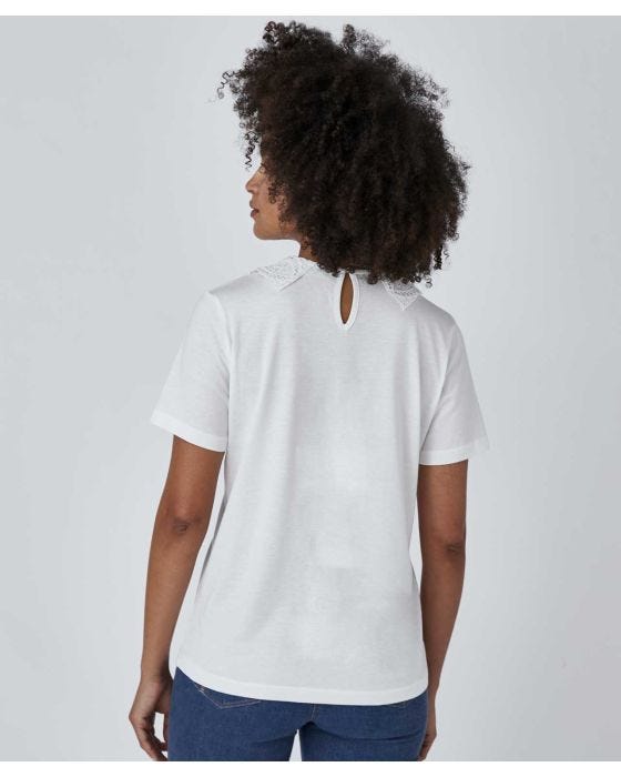 Damart Cotton Rich Collar Detail T-shirt