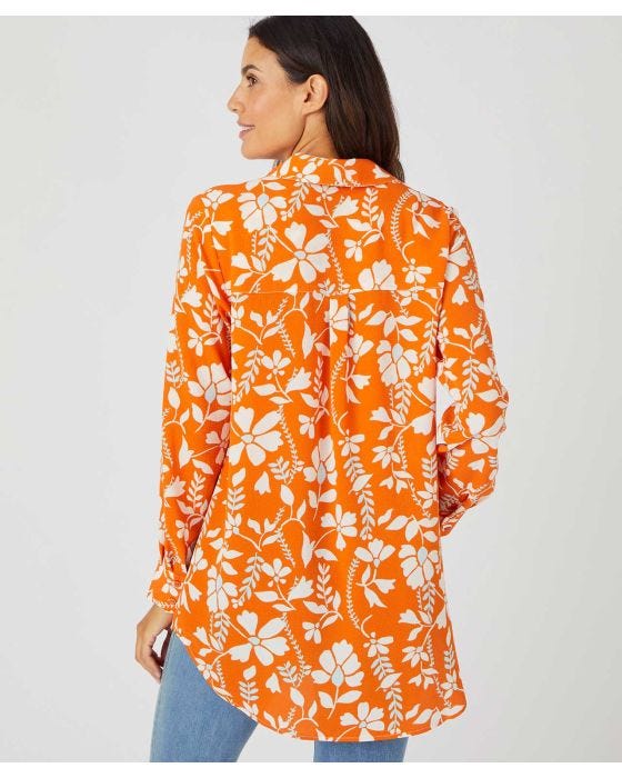 Damart Crepe Floral Print Blouse