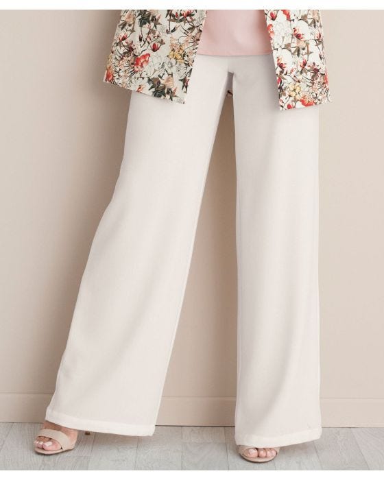 damart Crepe pull-on Wide-Leg Trousers