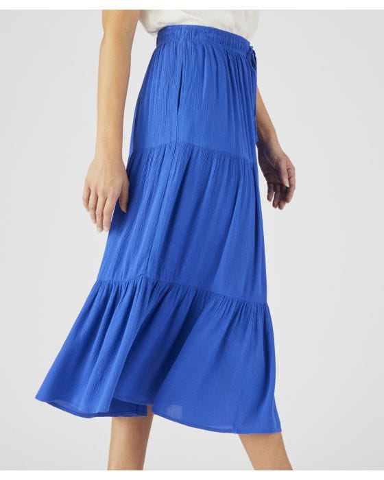 Damart Crinkle Tiered Skirt