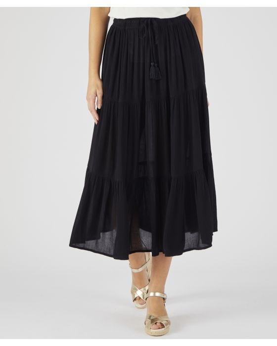 damart Crinkle Tiered Skirt