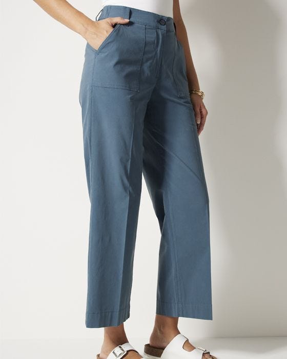 Damart Crop Wide-leg Trousers