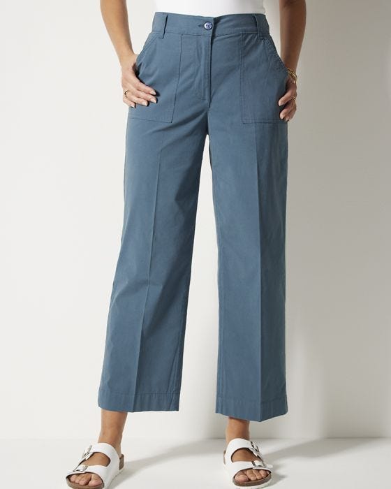 damart Crop Wide-leg Trousers