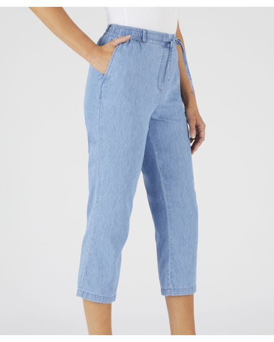 Damart Cropped Pull-on Cotton Trousers