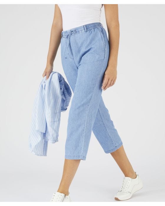 Damart Cropped Pull-on Cotton Trousers