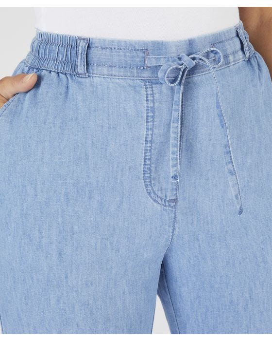 Damart Cropped Pull-on Cotton Trousers