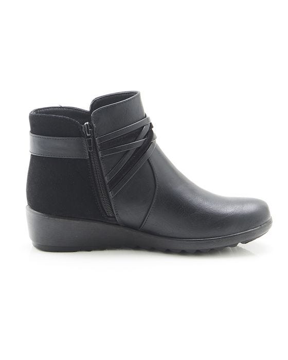 Damart Cushion-walk Cross Over Strap Boots