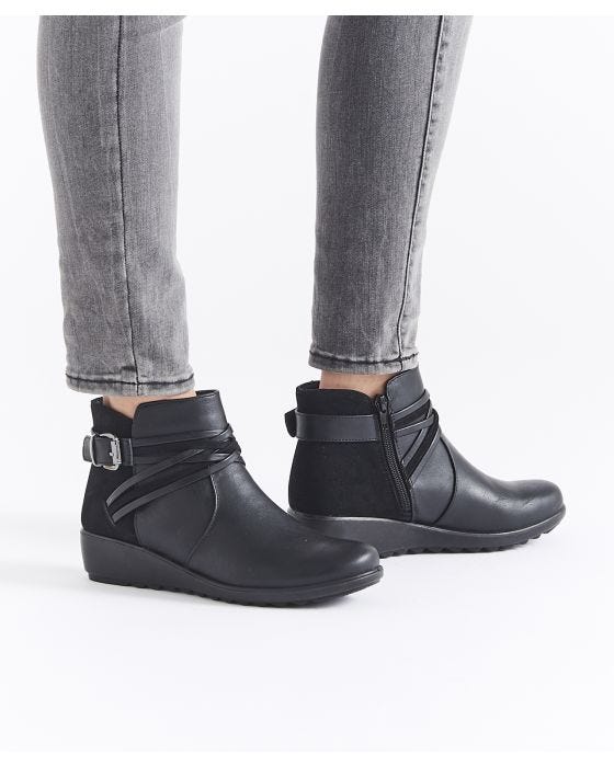 damart Cushion-walk Cross Over Strap Boots