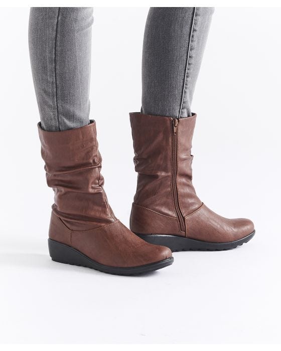 Damart Cushion-walk Slouch Mid Calf Boots