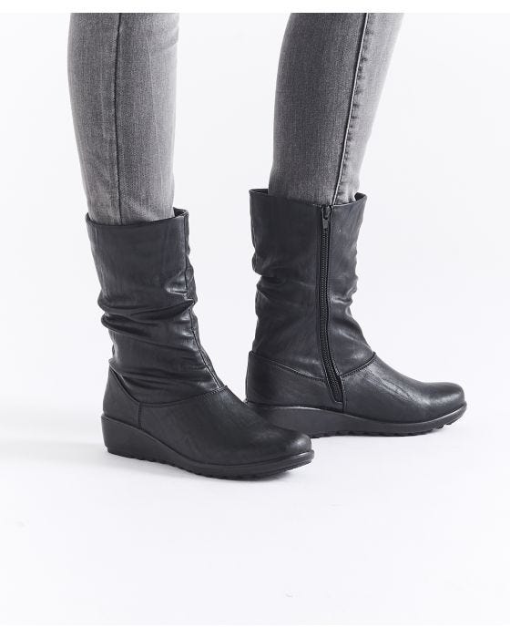damart Cushion-walk Slouch Mid Calf Boots