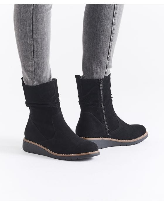 damart Cushion-walk Slouchy Suede-look Ankle Boot