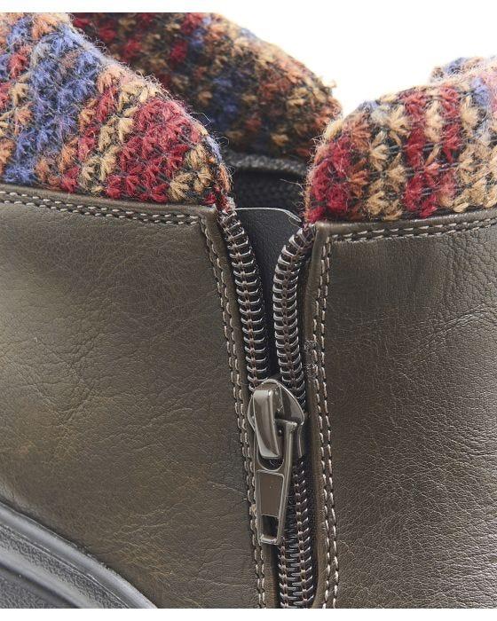 Damart Cushion-walk Tweed-look Trim Ankle Boots
