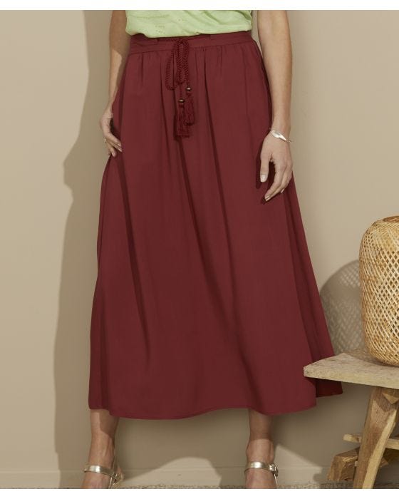 damart Dark Orange Maxi Skirt