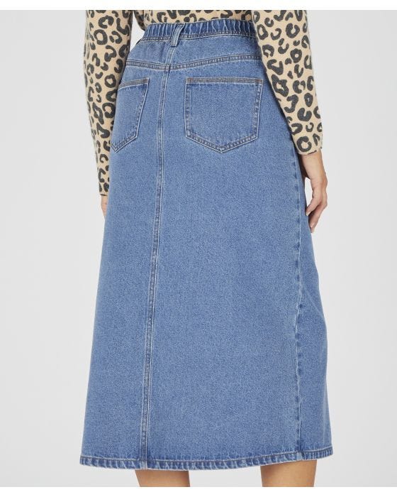 Damart Denim Midi Skirt