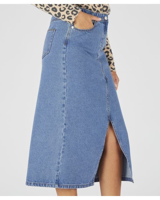 Damart Denim Midi Skirt