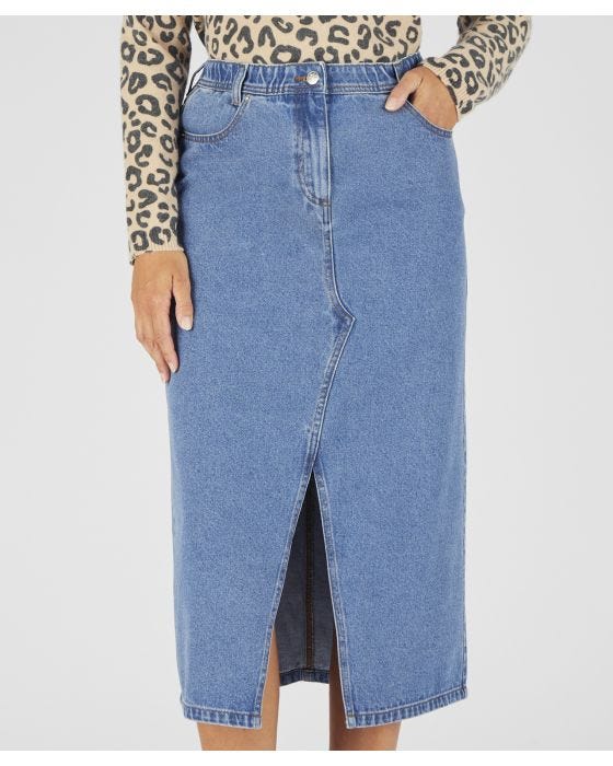 damart Denim Midi Skirt