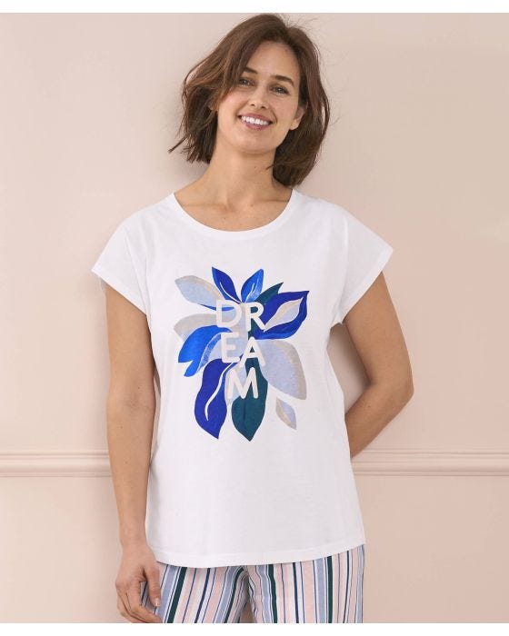 damart Dream Print Cotton Pyjama Top