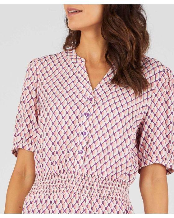 Damart Elasticated Waist Tiered Print Dress