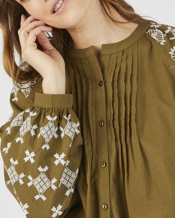 Damart Embroidered Blouse