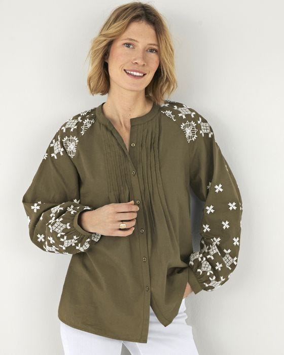 damart Embroidered Blouse