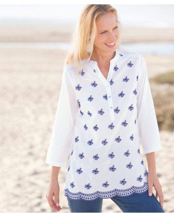 Damart Embroidered Blouse