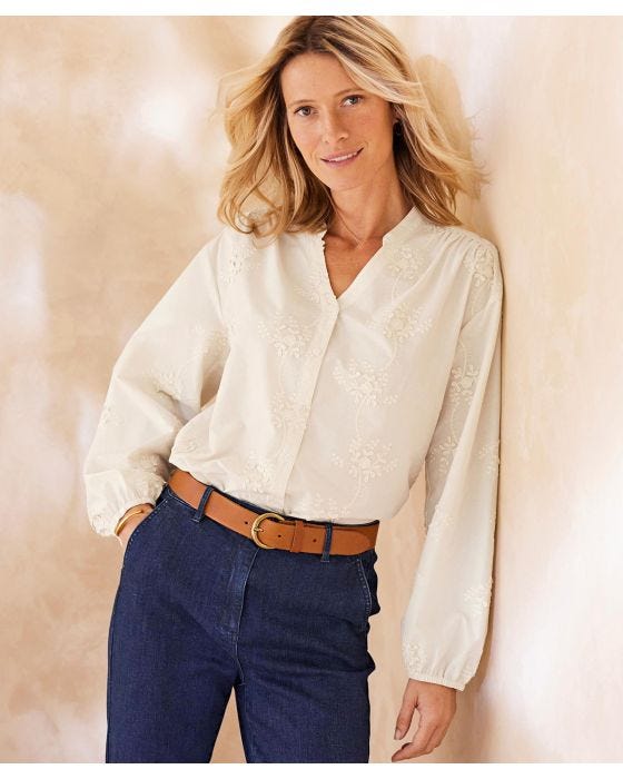 damart Embroidered Blouse