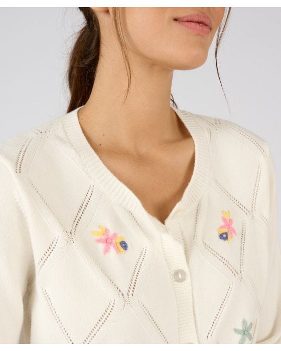 Damart Embroidered Cardigan