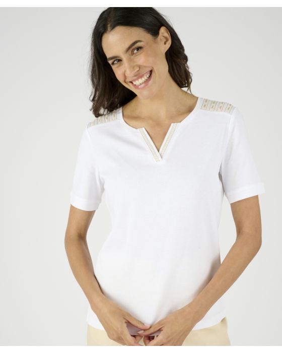 Damart Embroidered Cotton T-shirt
