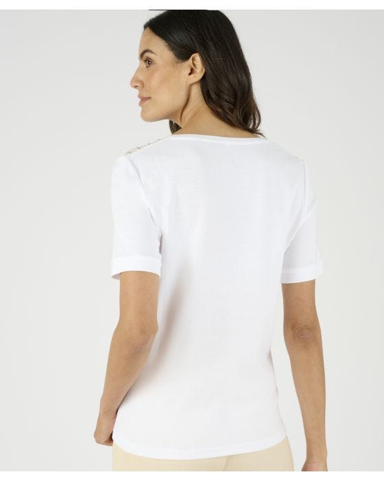 Damart Embroidered Cotton T-shirt