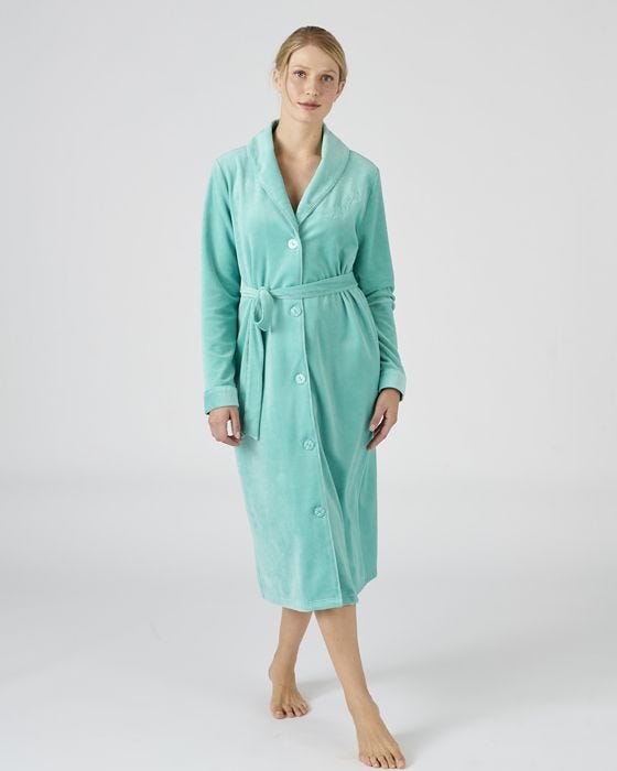 Damart Embroidered Detail Dressing Gown