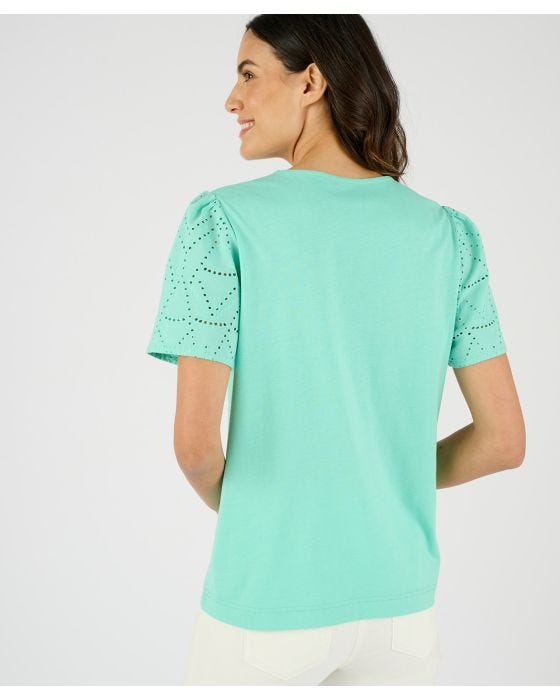 Damart Embroidered Detail Top