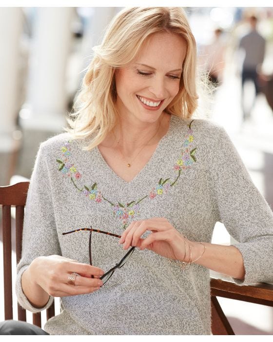 Damart Embroidered Jumper