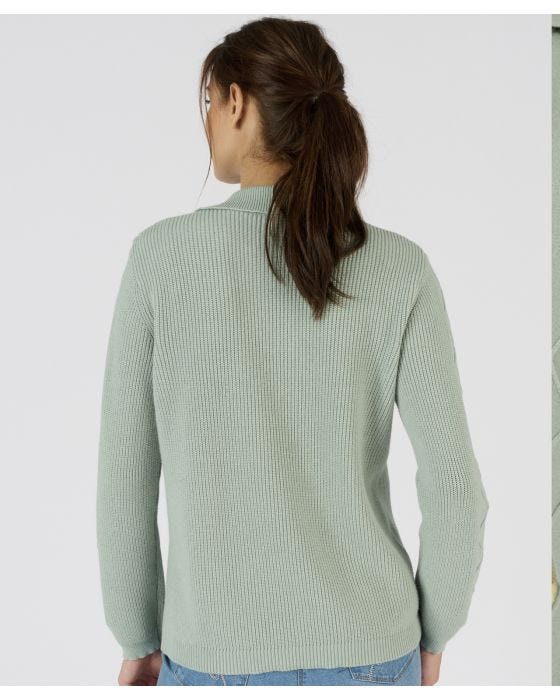 Damart Embroidered Open Neck Jumper