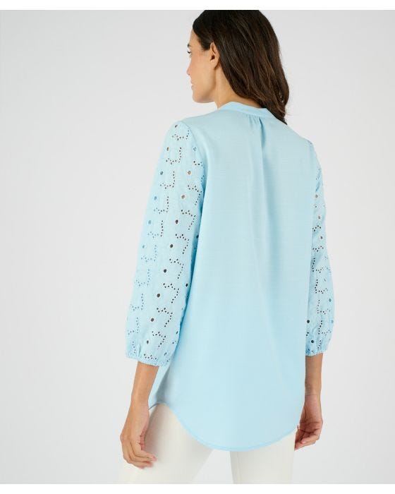 Damart Embroidered Tunic Blouse