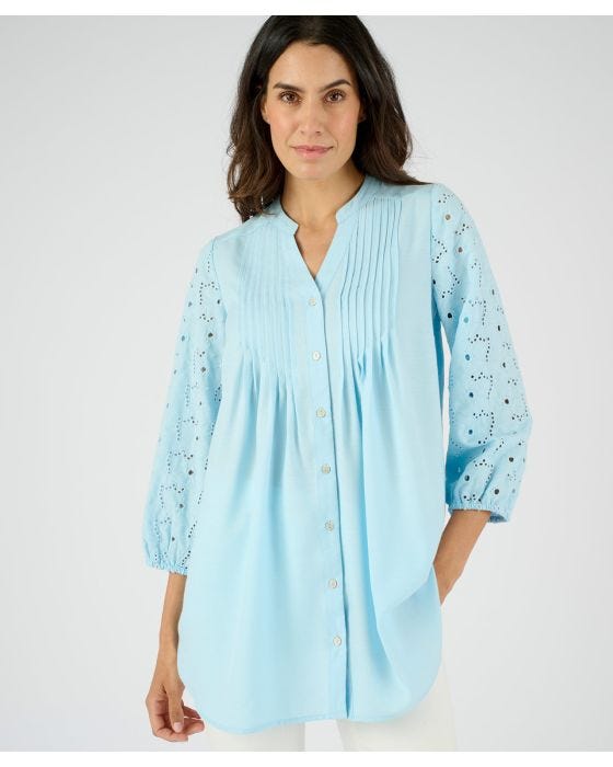 damart Embroidered Tunic Blouse