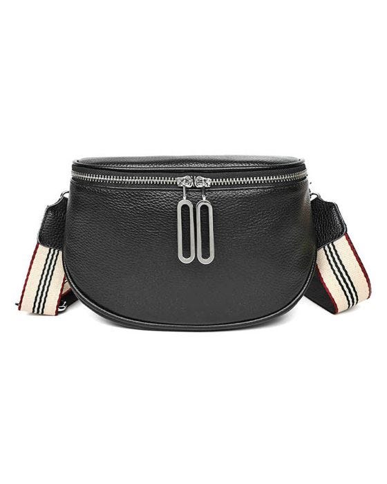 Damart Envy - Leather Cross Body Bag Patterned Strap