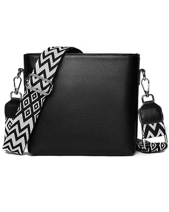 Damart Envy - Leather Shoulder Bag Patterned Strap