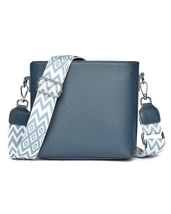 damart Envy - Leather Shoulder Bag Patterned Strap