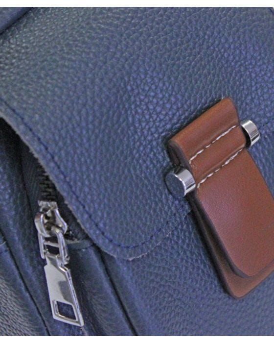 Damart Envy Leather Twin Zip Crossbody Bag