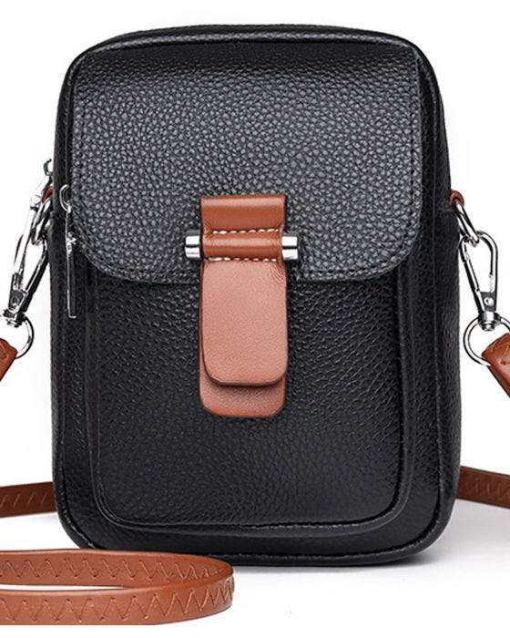 damart Envy Leather Twin Zip Crossbody Bag