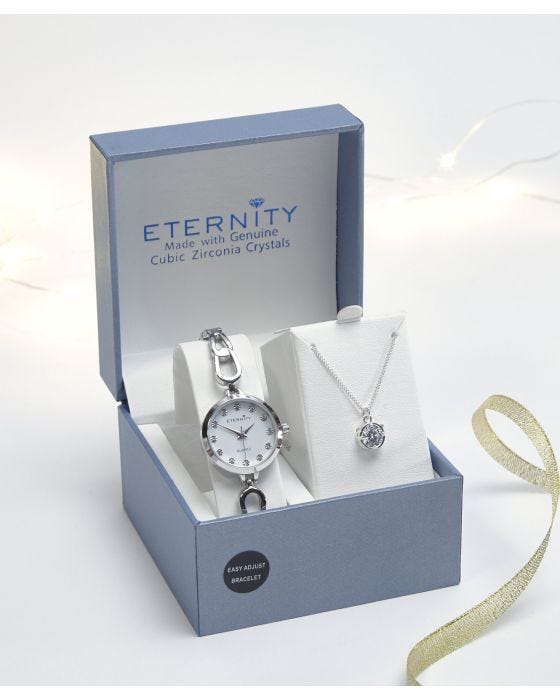 damart Eternity watch & necklace gift set