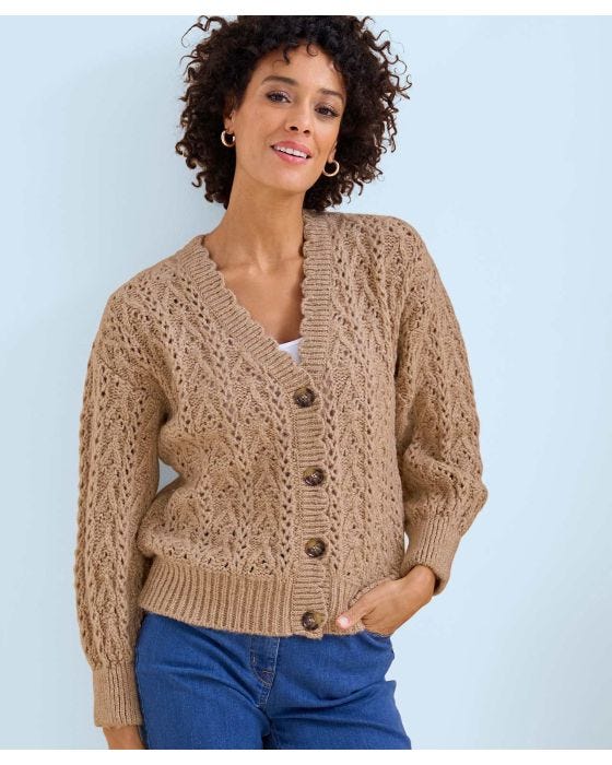 damart Fancy Knit Cardigan