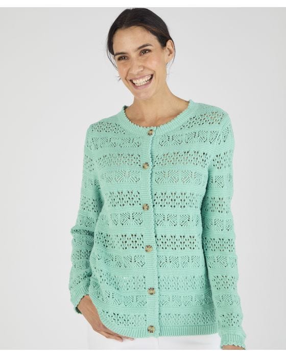 Damart Fancy Stitch Cardigan