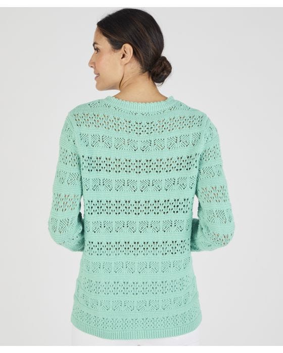 Damart Fancy Stitch Cardigan