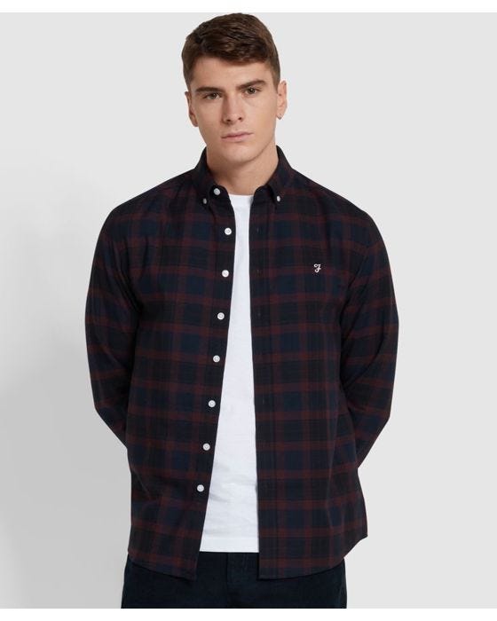 Damart Farah Oxford Check Long Sleeved Shirt